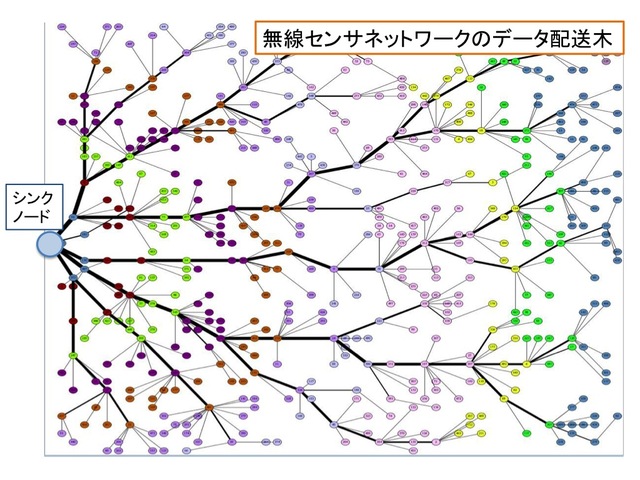 無線センサネットワークのデータ配送木