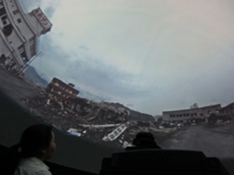 被災地の360°動画制作中(画像1)