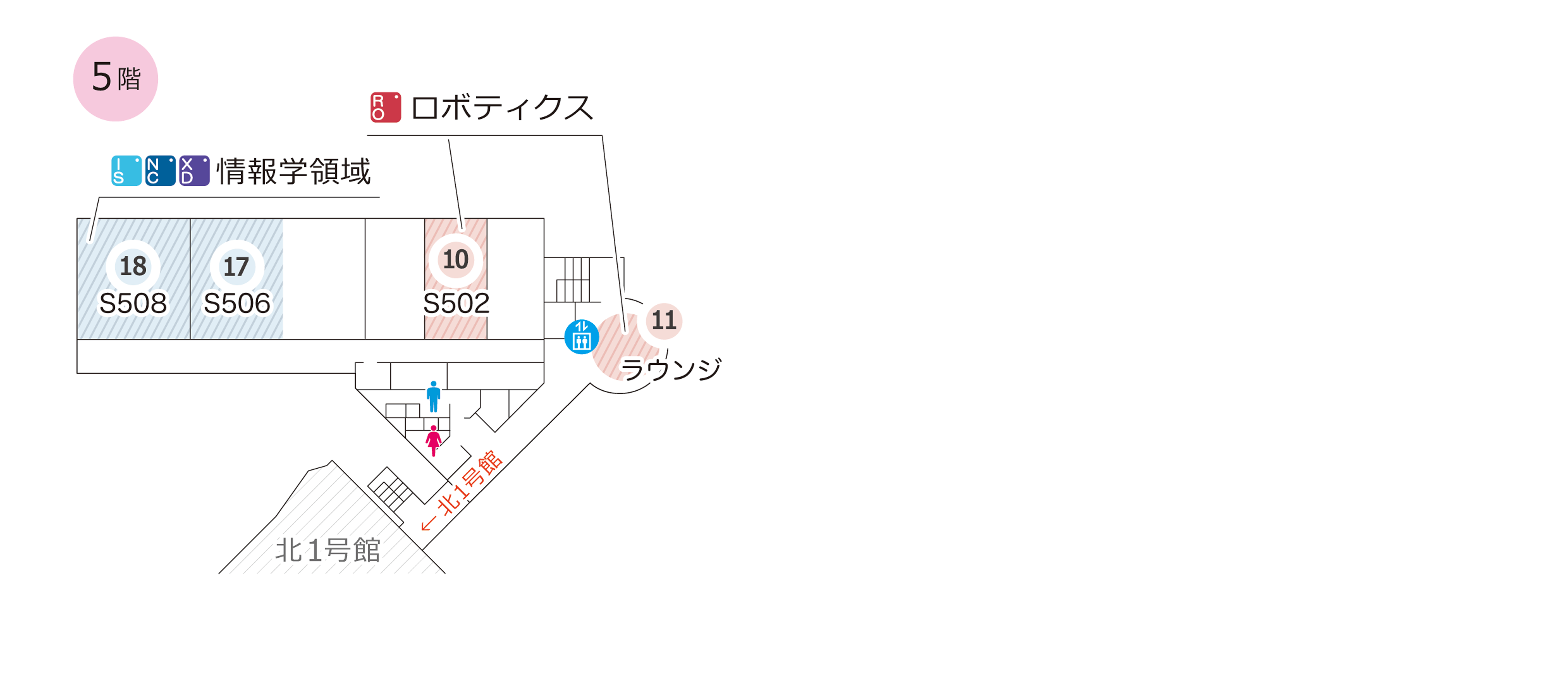 北2号館フロアマップ2026 北2号館フロアマップ2026