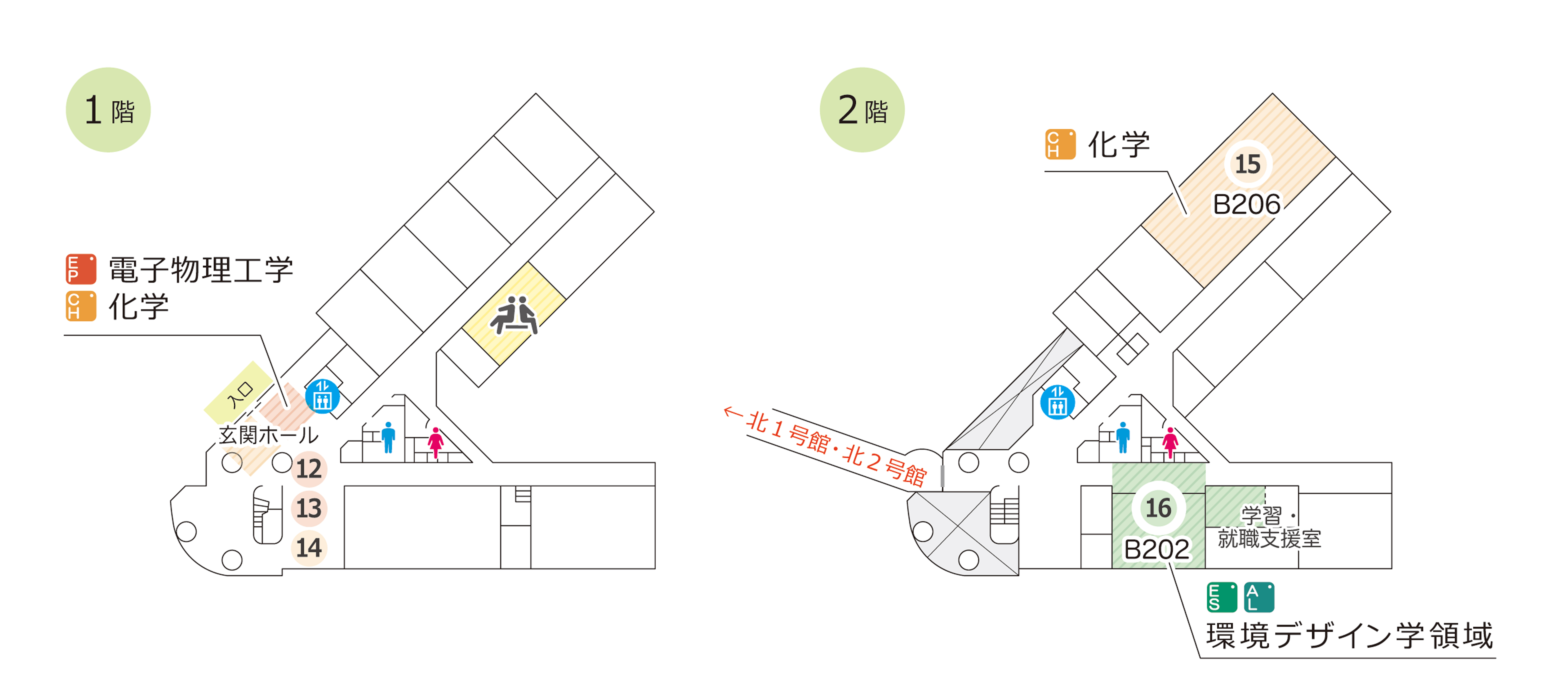 北3号館フロアマップ2026 北3号館フロアマップ2026