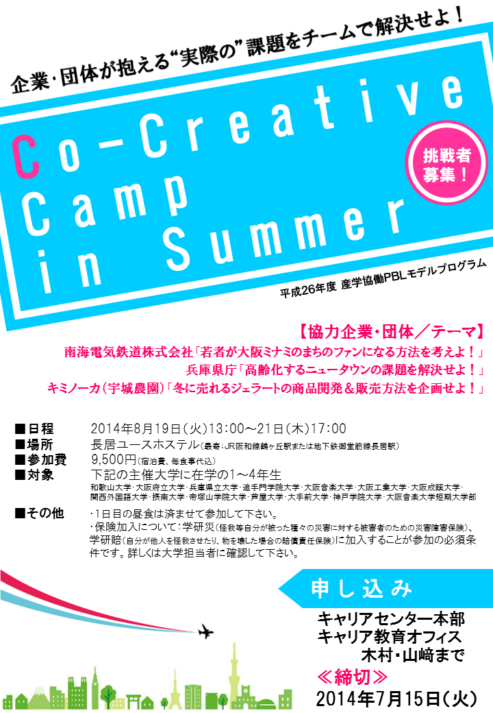 全学年対象 夏期集中 企画立案体験講座「Co-Creative Camp in Summer」 01