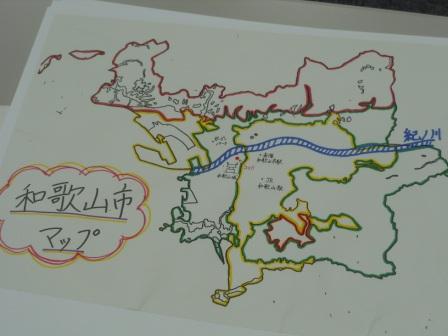 手書きの和歌山市の地図