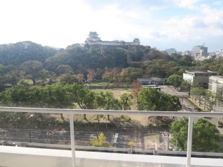 窓から見た和歌山城
