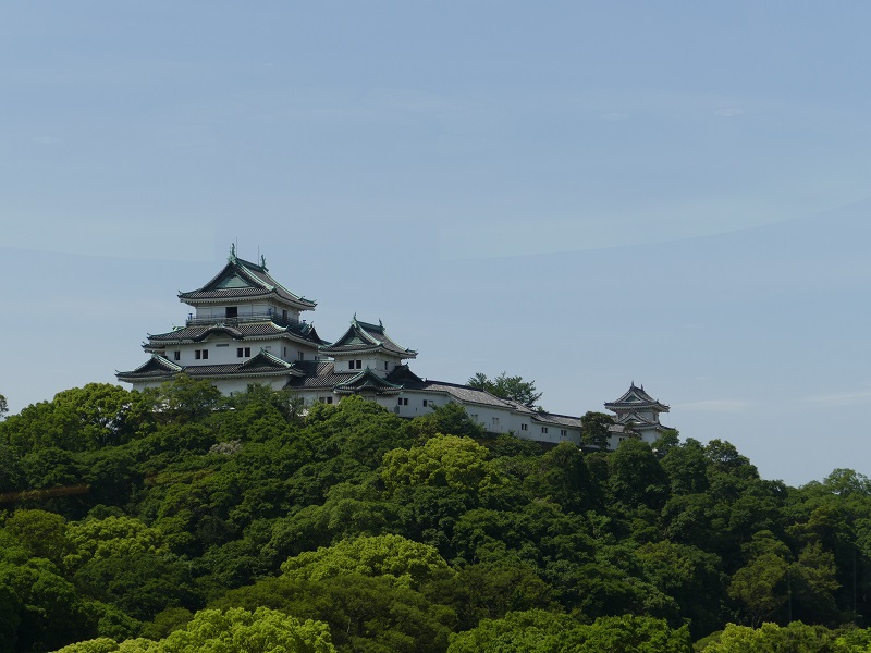 会場から望む和歌山城